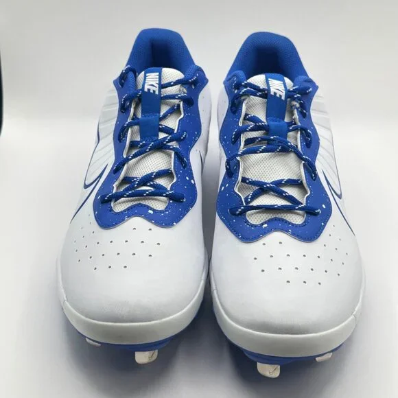 Men's Nike Alpha Huarache Varsity 4 Low White/Hyper Royal DJ6516-102 Size 13 NEW - Picture 2 of 8